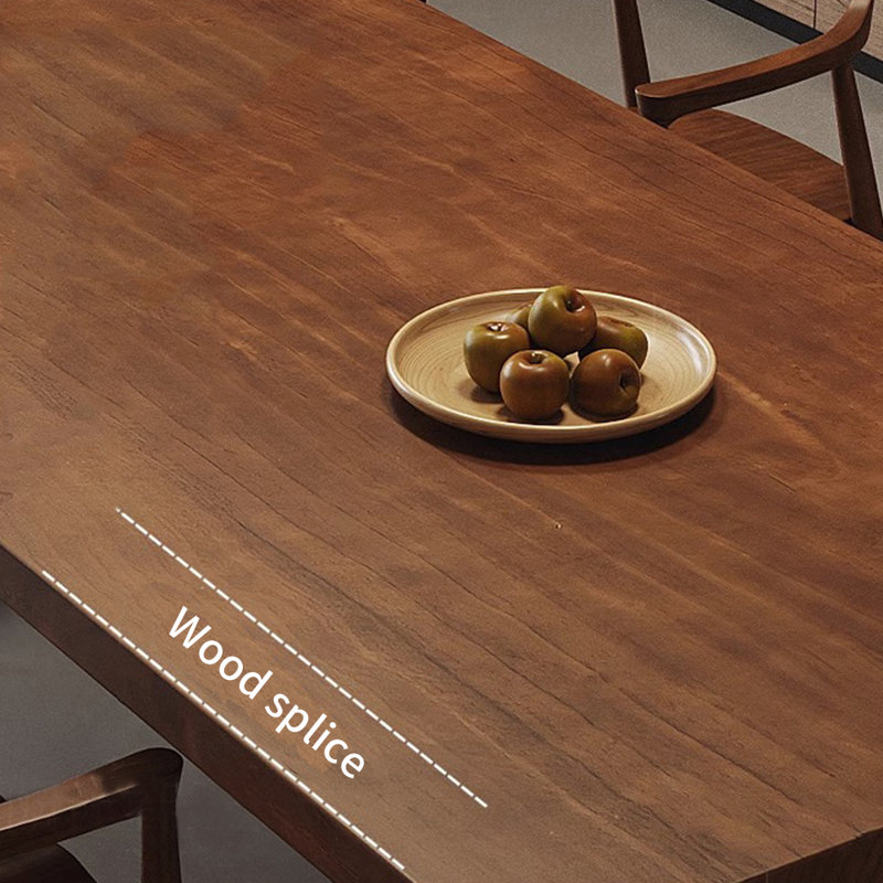 Nordic style all-solid wood rectangular dining table set, 30.7"H x 78.7"L x 31.4"W