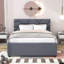 Lit plateforme tapissier avec couchette Elerte-566375482-566375428