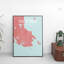 Victoria City Map - No Frame Print-1261134026
