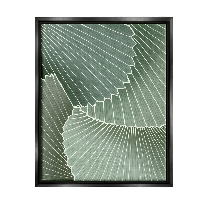 Art mural moderne sur toile flottante à motif abstrait moderne par Ziwei Li, H 21 po x l 17 po x P 1,7 po