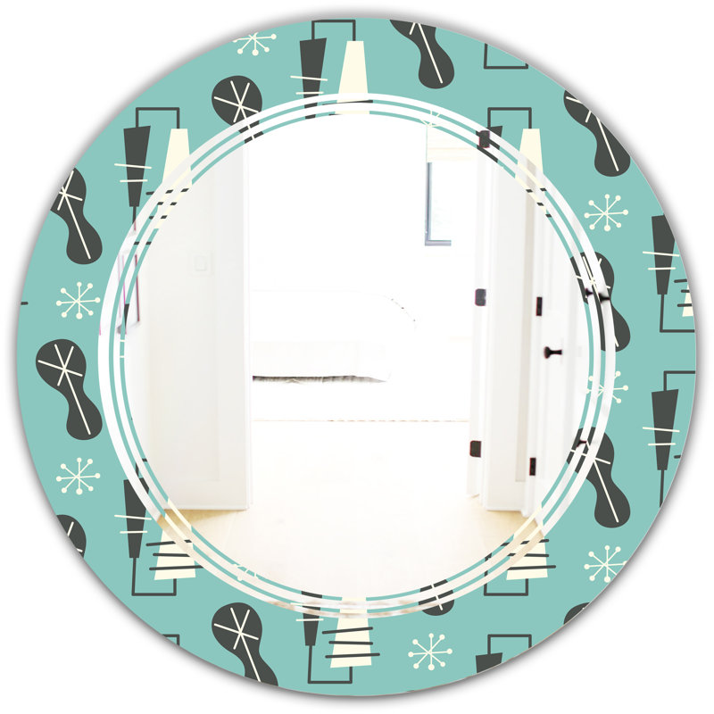 Miroir mural sans cadre à motif abstrait C, 23,6 po x 23,6 po, Abstract Design Pattern