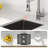 23x18 Inch Bar Sink Gunmetal Black Single Bowl Undermount Bar Sink 16 Gauge Stainless Steel Kitchen Bar Sink