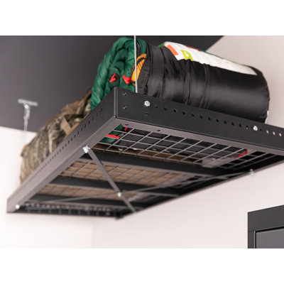 Pro Series 4 ft. x 8 ft. and 2 ft. x 8 ft. Wall Mounted Steel Shelf Set