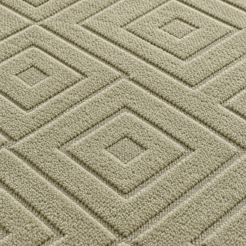 Aspire Homeware Beige Geometric Area Rug , Beige, 80x150cm