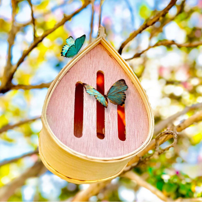 7'' H x 5'' W x 4'' D Hanging Weather Resistant Butterfly House