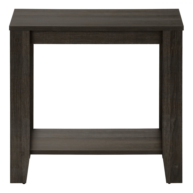 Elegant Nightstand, Nightstand, Transitional Accent Table, End Table With Open Storage Shelf, Oak
