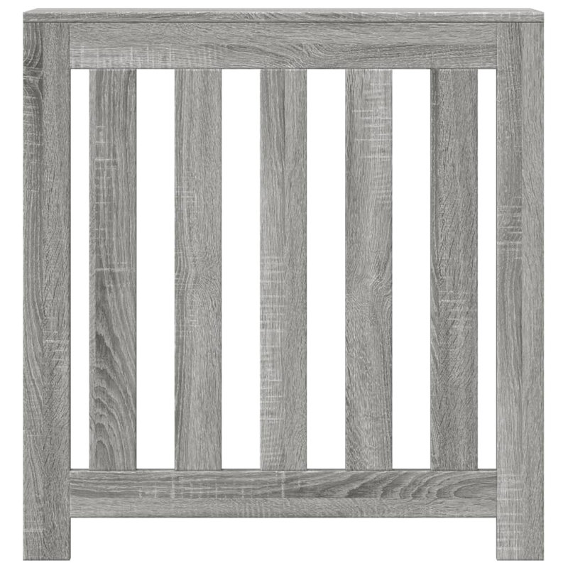 Radiator Cover, Grey Sonoma, 104 x 20 x 82 cm, Horizontal Slats