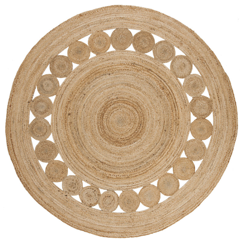 Mindy Hand Loomed Beige Rug, Round 198 cm