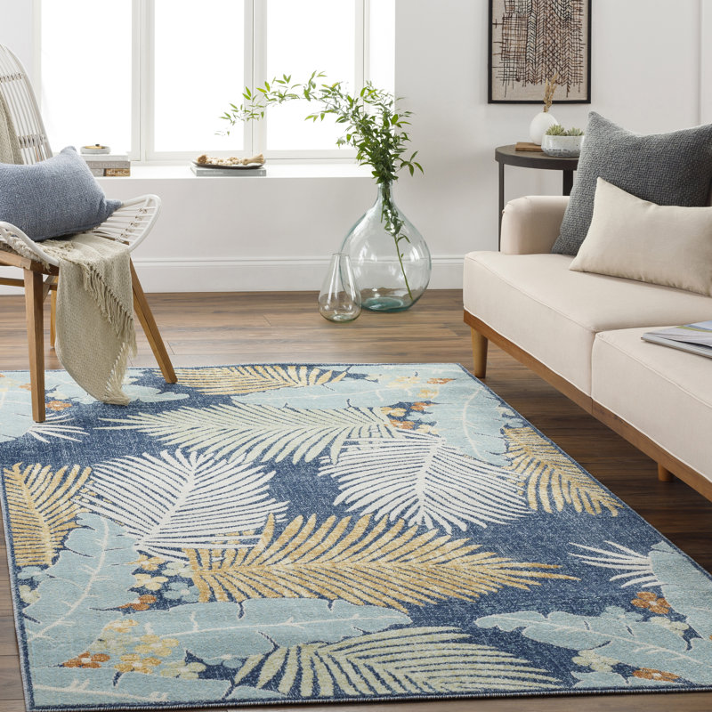 Lourdes Floral Rug, Rectangle 5'3" x 7'3"