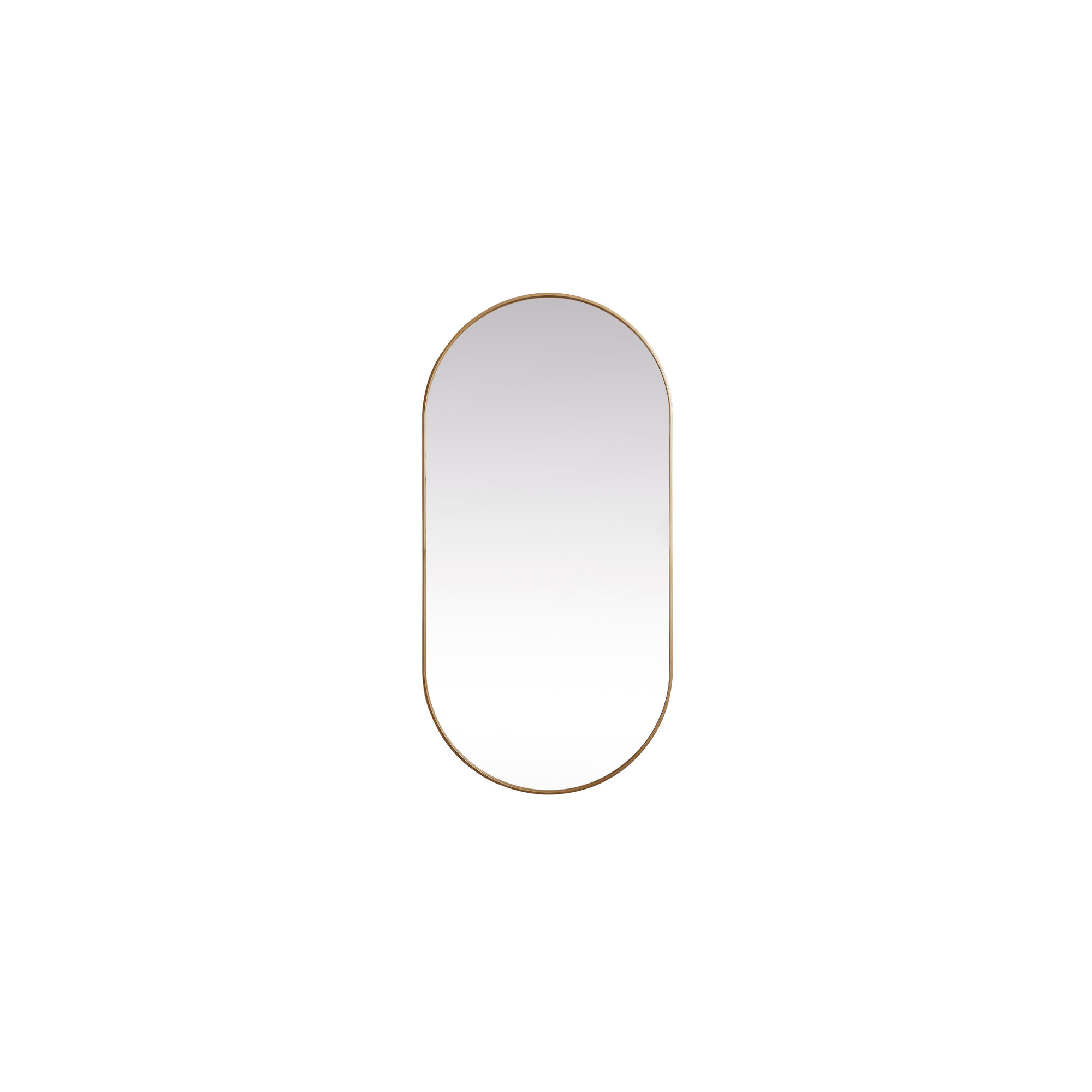 Elington Metal Oval Mirror, 72"  x 36" , Brass
