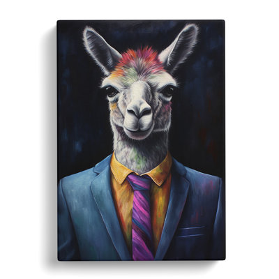 Llama In A Suit No.2 - No Frame Print