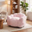 Grand fauteuil à billes en forme de pétale avec tissu en velours de lapin-132922391