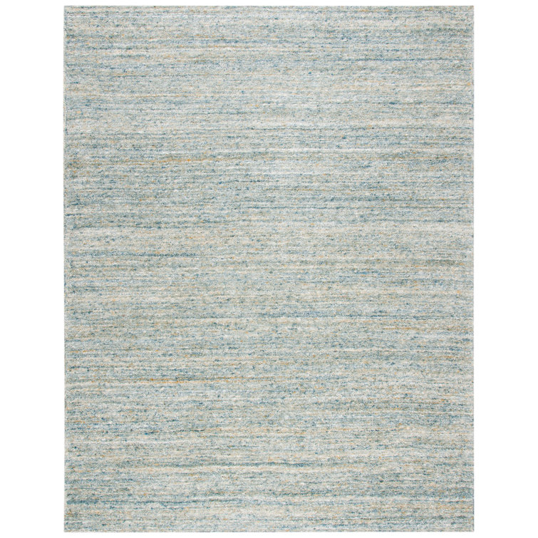 Moniz Hand Tufted Wool/Cotton & Other Fiber Solid Color Rug in Light Blue