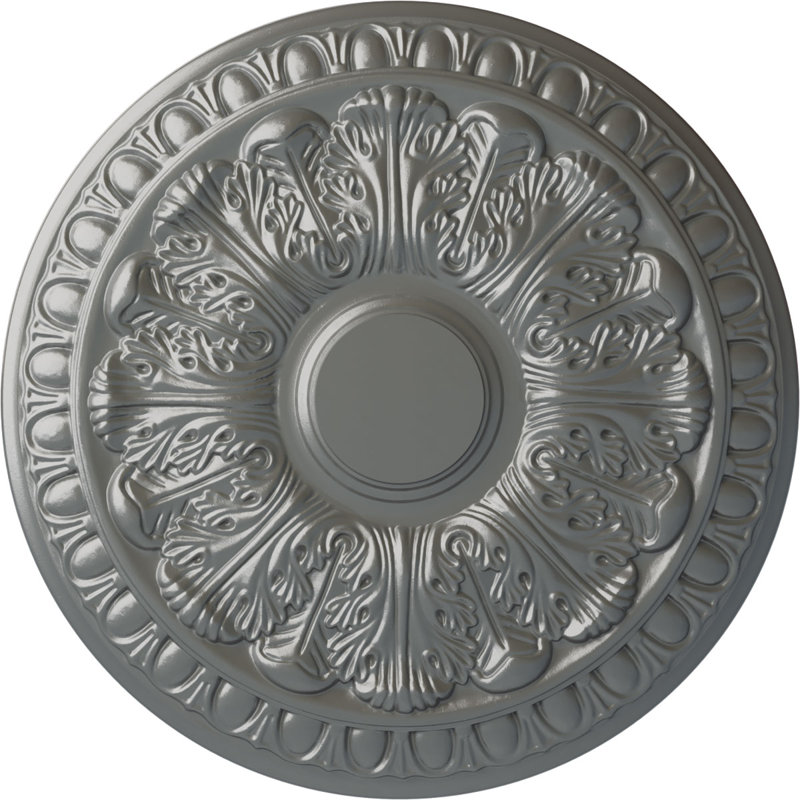 Médaillon de plafond Endurathane Chester, DO 15 3/4 po x P 1 7/8 po (convient aux auvents jusqu'à 2 1/4 po), fini de rêve de minuit peint à la main