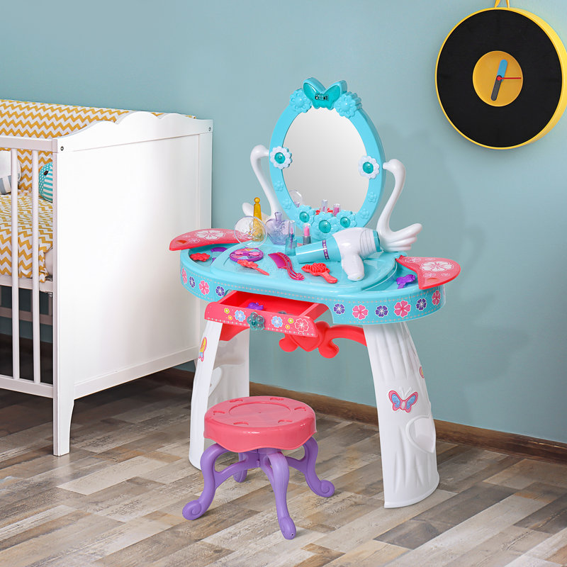 Coiffeuse pour enfant avec miroir Gaudy