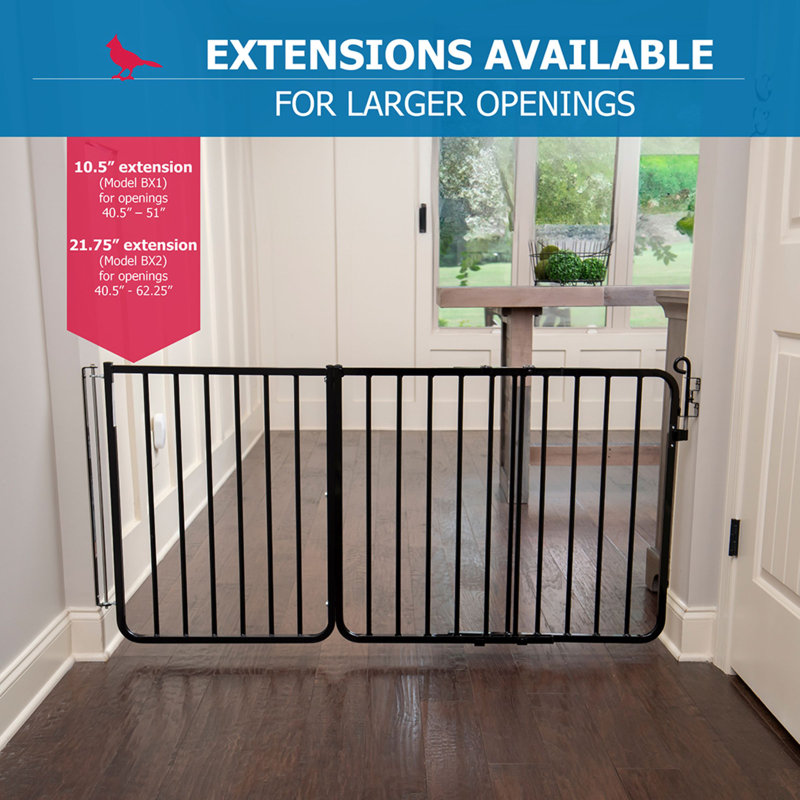 Black 10.5-Inch Metal Gate Extension for Pets and Babies