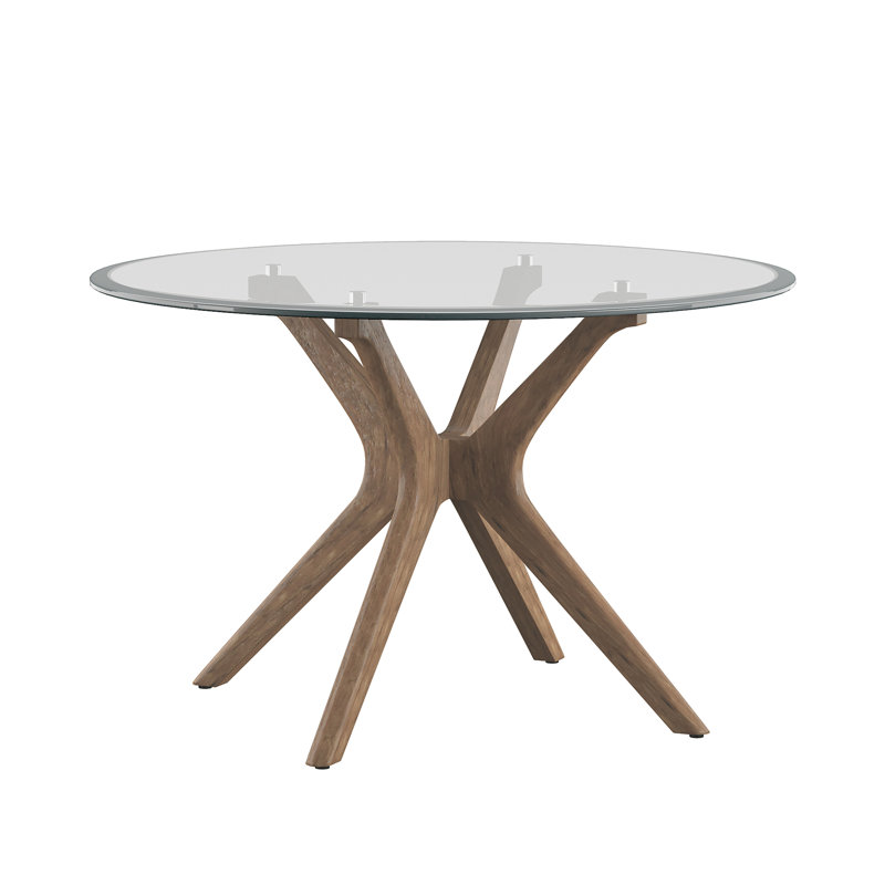 Geary Round Glass Top Dining Table