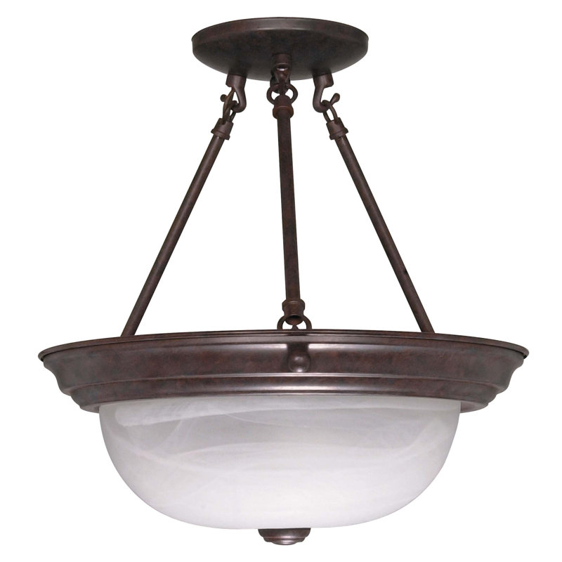 Coulston Glass Semi Flush Mount, 14" H x 13.25" W