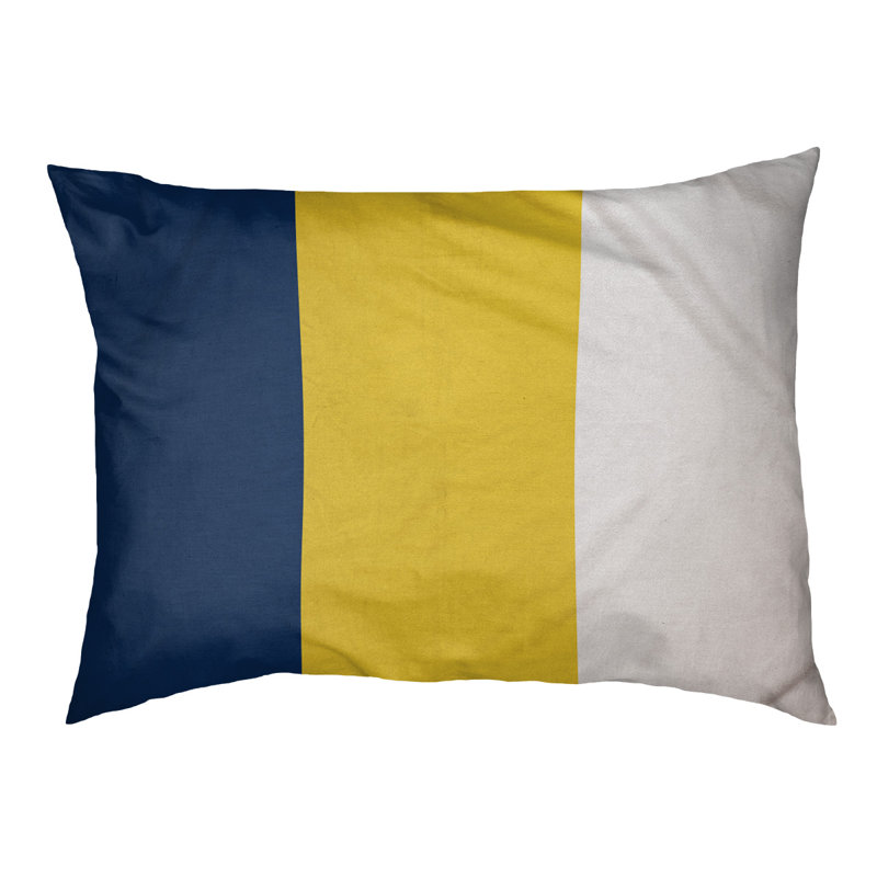 Coussin d'extérieur pour chien Florida Tribe, Medium (28" W x 18" D x 9.5" H), Navy Blue/Yellow/White
