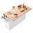 60In Kitchen Island Cart Rolling Storage Cabinet Table With Drawer Drop Leaf