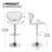 4 Pieces Bar Stools Adjustable Swivel Barstools, Modern Dining Counter Height Bar Chairs-1260508144
