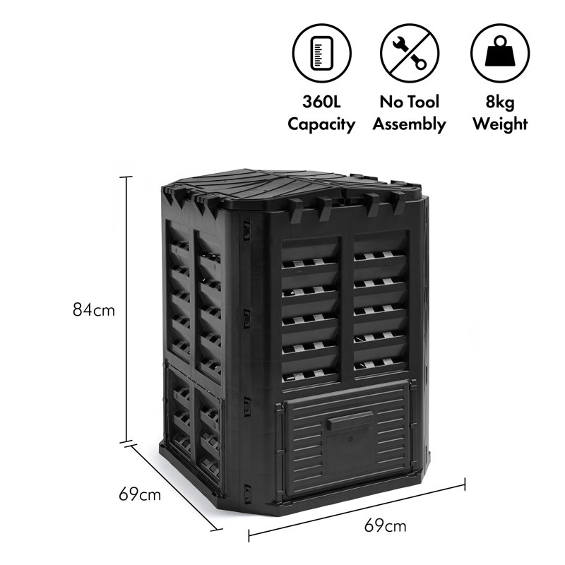 360L Black Composter