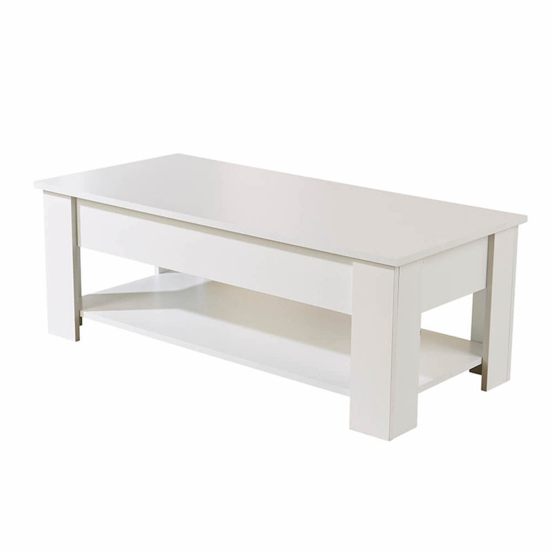 Alrun Coffee Table with Storage, White