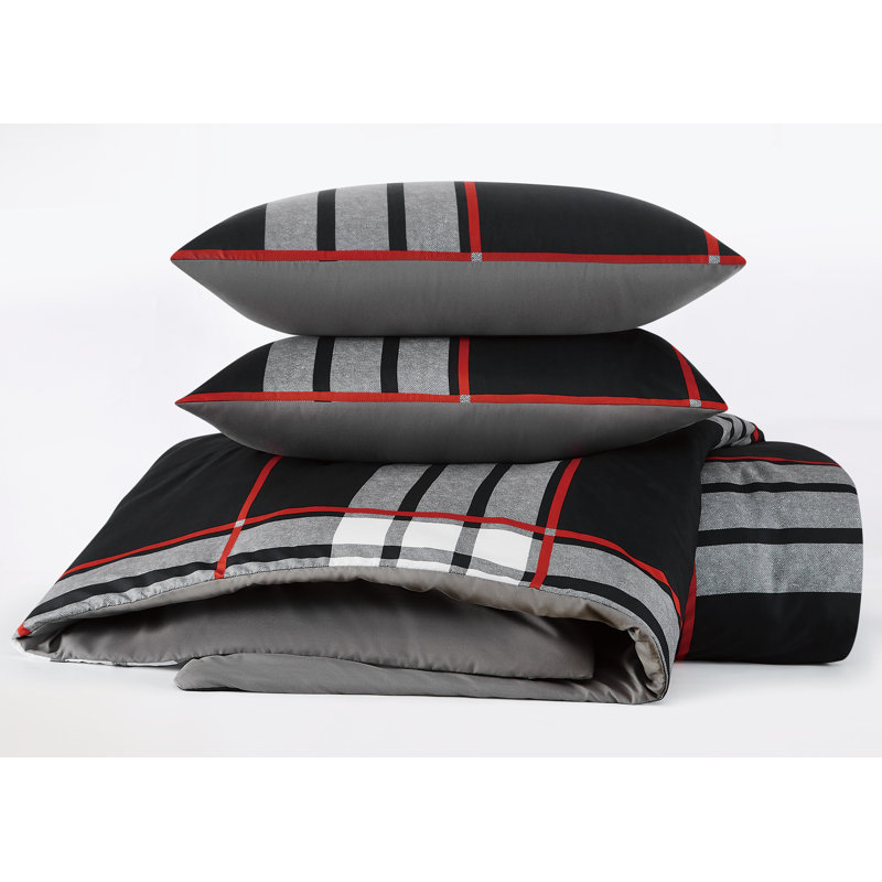 Truly Soft Danbury Plaid Microfiber Comforter Sets, Twin Comforter + 1 Pillow Sham