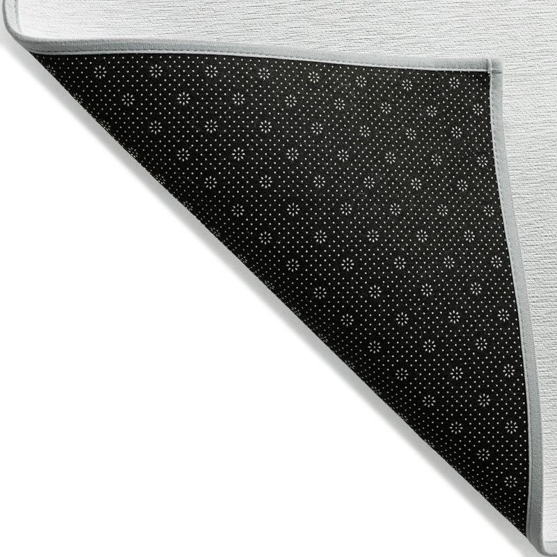 Tapis intérieur lavable damassé gris 3 pi x 5 pi