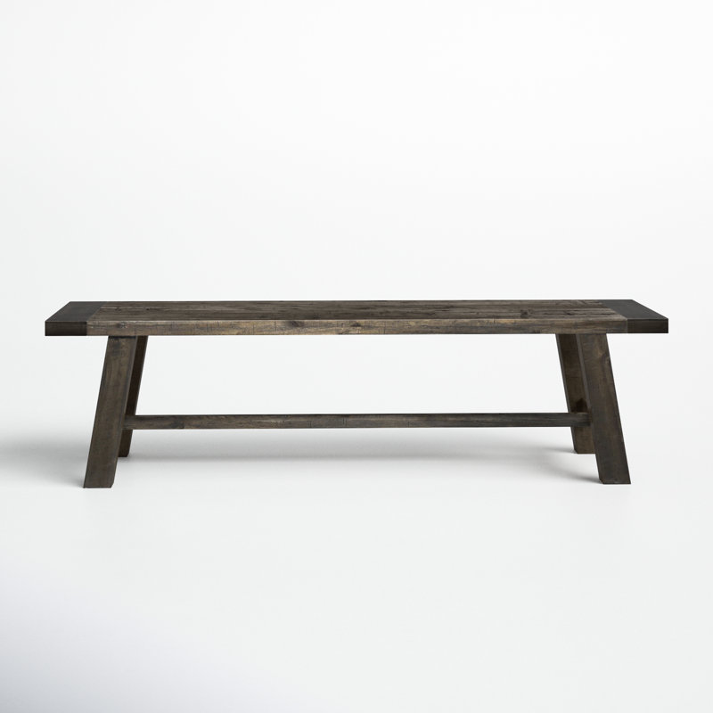 Salvaged Gray Acacia Wood Rustic Dining Bench