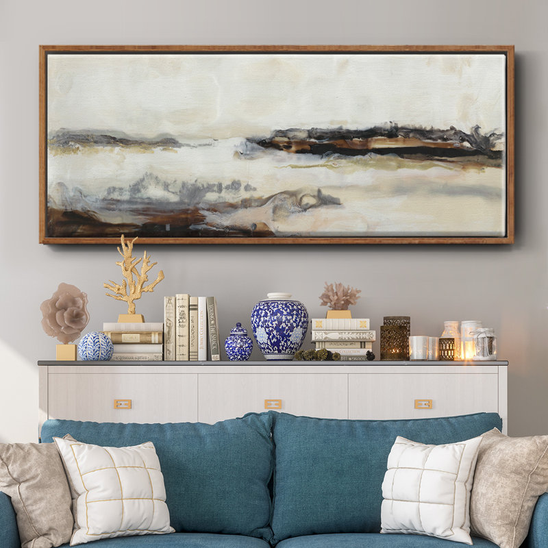 Joyful Horizon II - toile encadrée, H 20 po x l 50 po