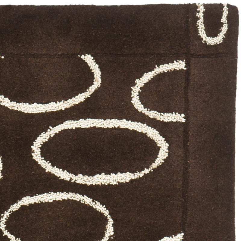 Amier Hand Tufted Wool And Viscose Geometric Rug, Rectangle 5' x 8'
