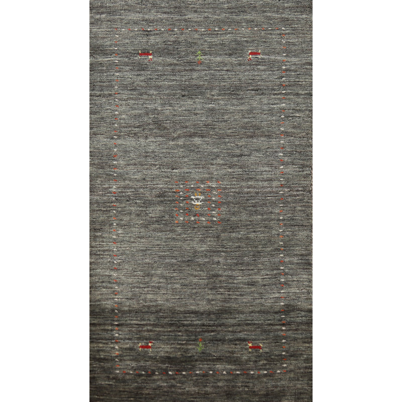 Tapis tribal en laine de style Gabbeh 3 x 6