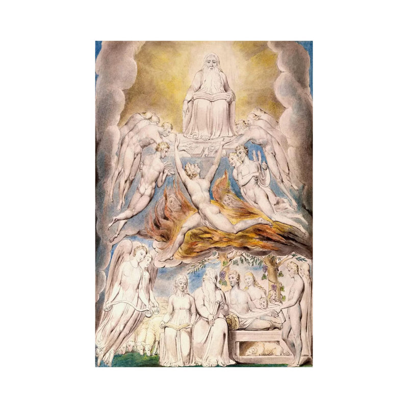 Satan Before The Throne Of God by William Blake - Wrapped Canvas Painting, 20.32 cm H x 30.48 cm W