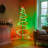 Green and Red LED Spiral Tree Lamp-339950549