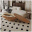 Table basse ovale avec rangement, placage en bois massif, décor moderne et élégant pour le salon, la chambre à coucher ou le bureau-268497402-268497403