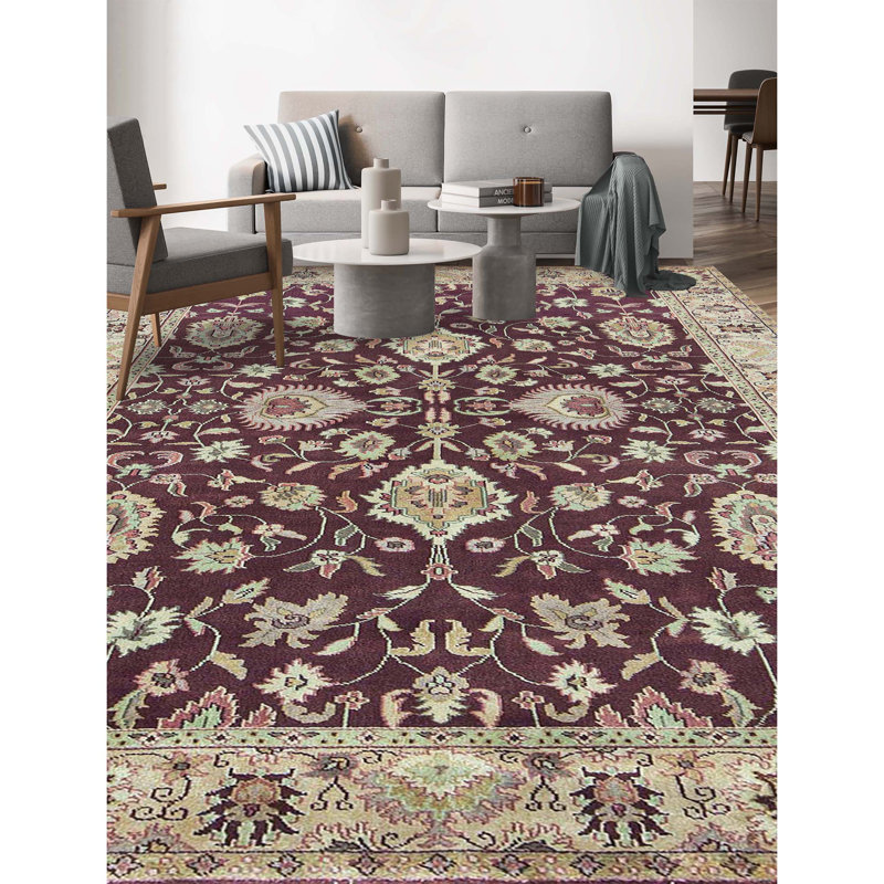 Hand-Knotted High-Quality Red Area Rug