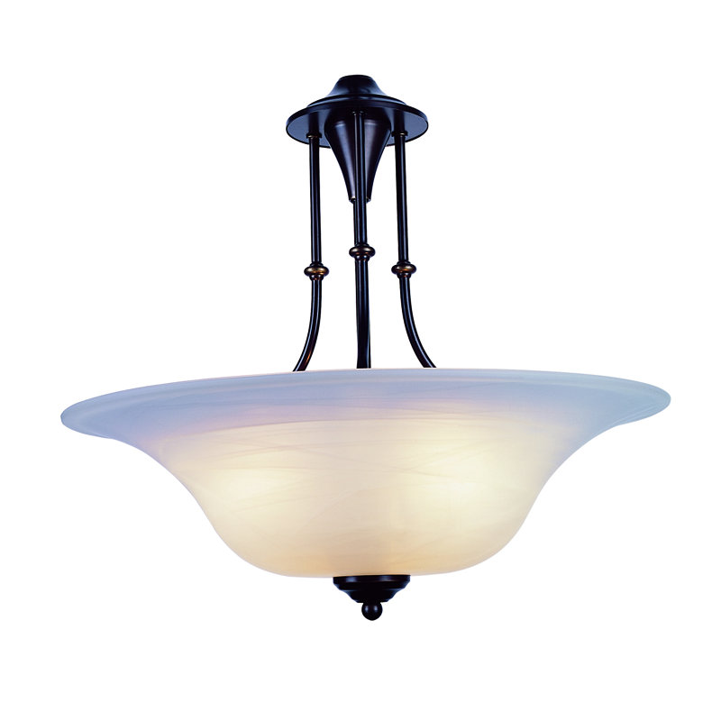 Baronne 3 - Light Pendant, Weathered Bronze