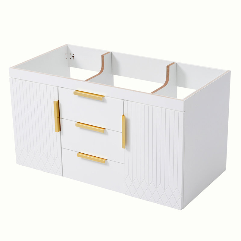 Meuble-lavabo mural sans lavabo, Blanc