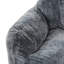 Fauteuil à billes en mousse viscoélastique souple avec accoudoirs, fauteuil à billes de salon moderne, bleu gris