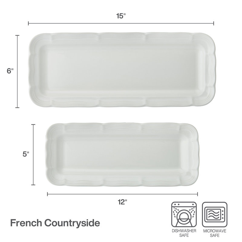 French Countryside Set Of 2 Bread Trays
