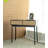 Rattan 2-Drawer Console Table - Black/Rattan