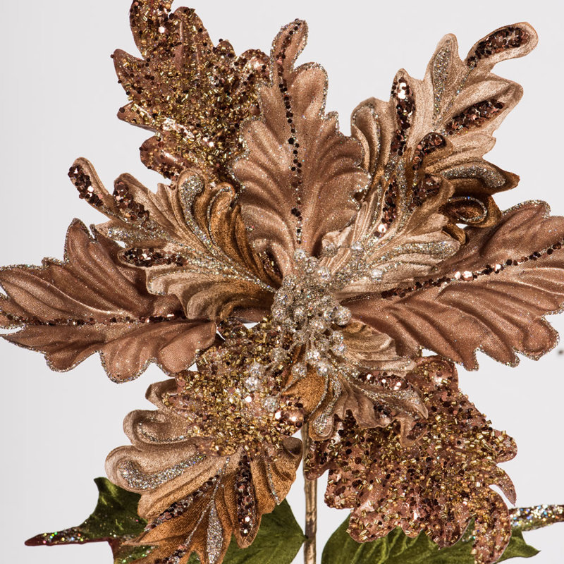 Poinsettia artificiel, H 20 po x l 12 po x P 12 po
