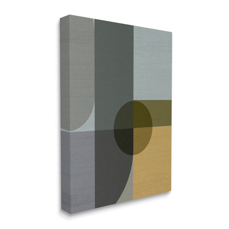 Art mural sur toile à formes géométriques arquées par Incado, H 30 po x l 24 po x P 1,5 po, Toile tendue