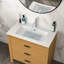 35" X 20" White Rectangular Single Vanity Top With 1 Faucet Hole And Overflow(Sink Only)