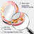 Pink And Gold Abstract Circles II - Pink Modern Oval Wall Mirror-1313349191