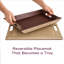 Ensemble de plateau convertible et napperon réversible Freeform (4) - Champagne et bronze-1600884436
