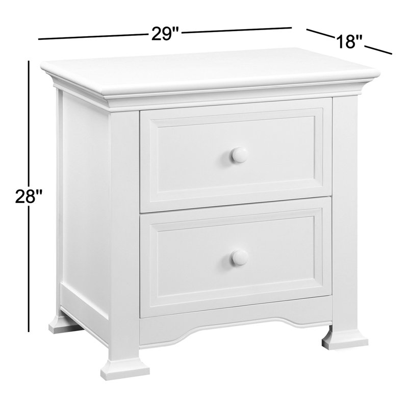Imina 2 Drawer Nightstand, Vintage Grey