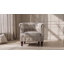 Fauteuil demi-tonneau moderne, fauteuil club rembourré avec siège confortable