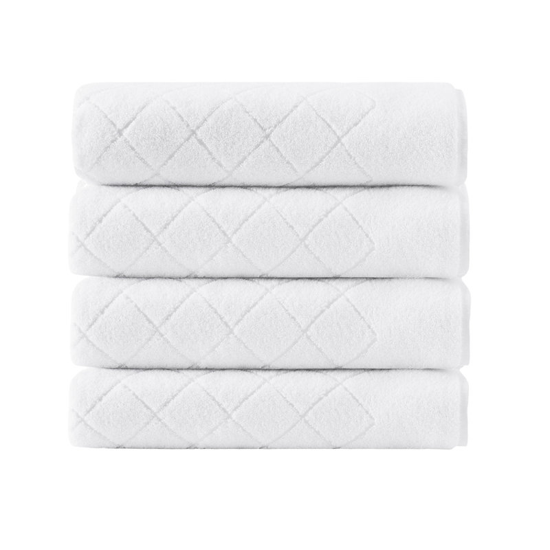 Ensemble de serviettes en coton Elian, Blanc